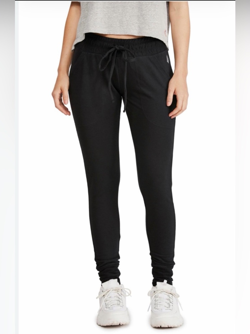 Free People Movement Sunny Skinny Black Sweatpants Joggers size medium